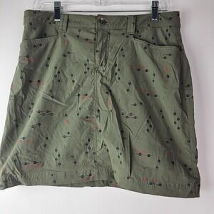 Eddie Bauer Adventurer 2.0‎ Skort Women's 6 Green Spring Print Hiking Shorts